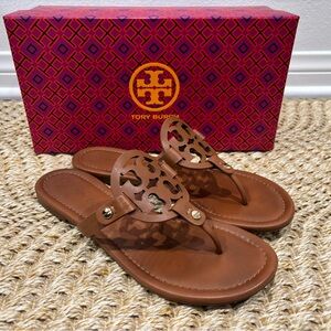 Tory Burch Miller Tan Leather Sandals Women’s Size 9